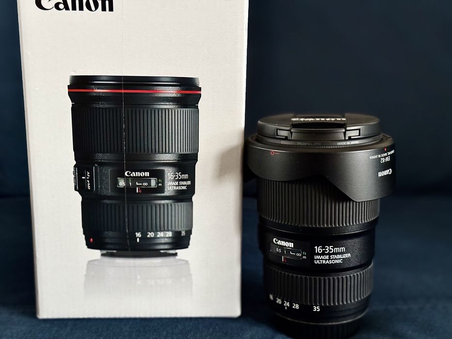 Canon EF 16-35mm f/4L IS USM stan jak nowy + circular polarizer