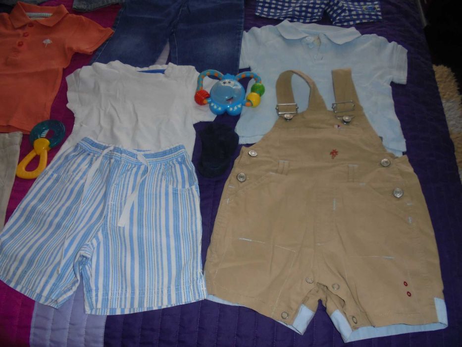 lote de roupa de menino bebé o chapéu branco