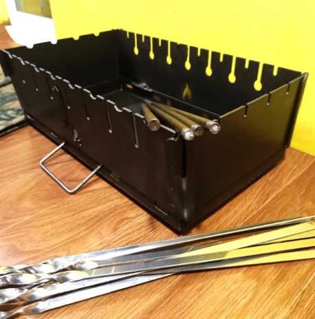 Раскладной мангал на 8 шампуров толщина 3 мм