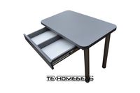 Кухонный стол с выдвижным ящиком серого цвета