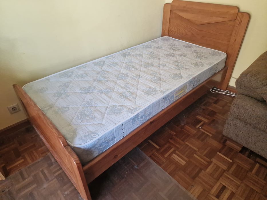 Cama solteiro 190x90 madeira maciça