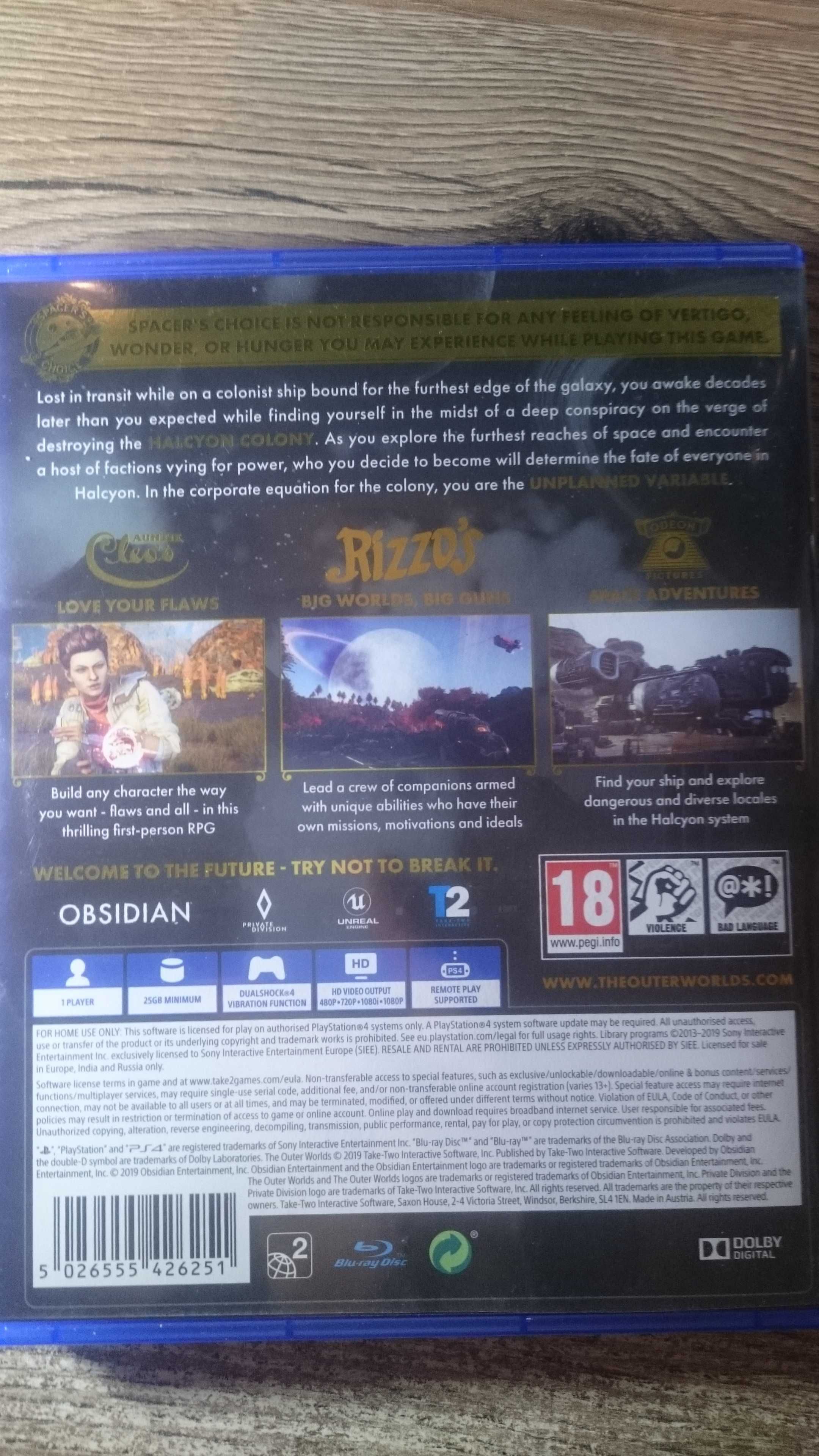 The Outer Worlds ps4 playstation 4 Fallout Pray Metro Starfield