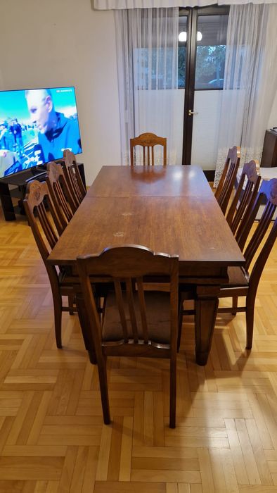 Stól drewniany ręcznie robiony