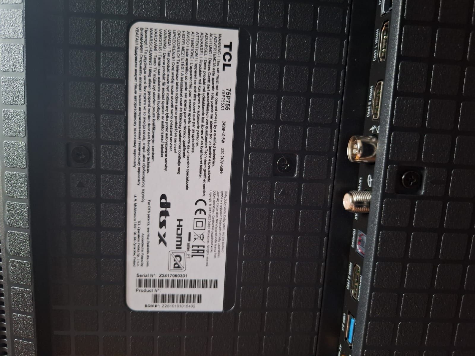 Telewizor TCL 75 cali nowy