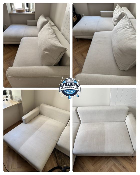 Pranie tapicerki meblowej samochodowej kanap narożników dywanów łózek