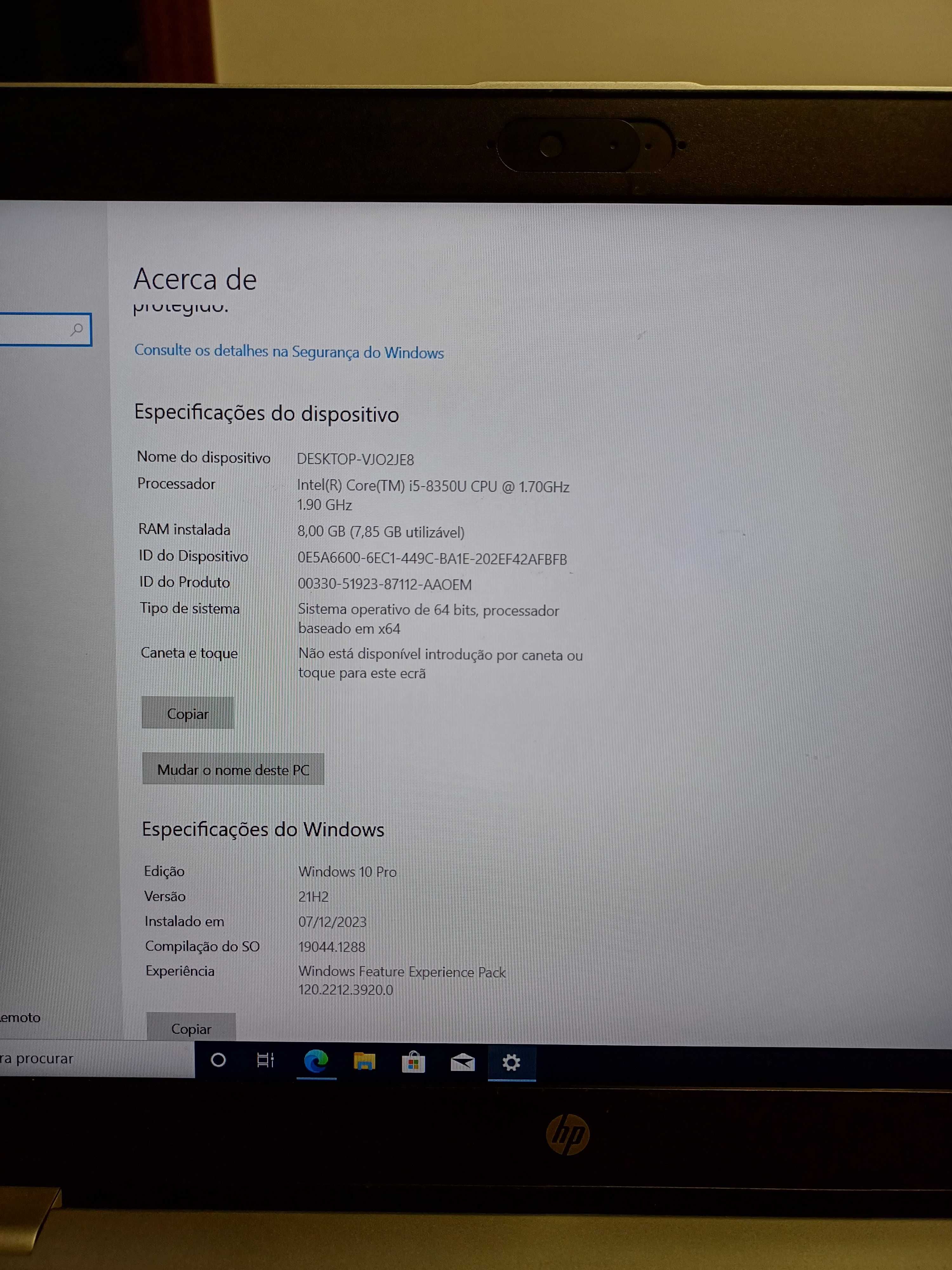 Computador  HP Probook 650 intel core i5 vpro 8th gen