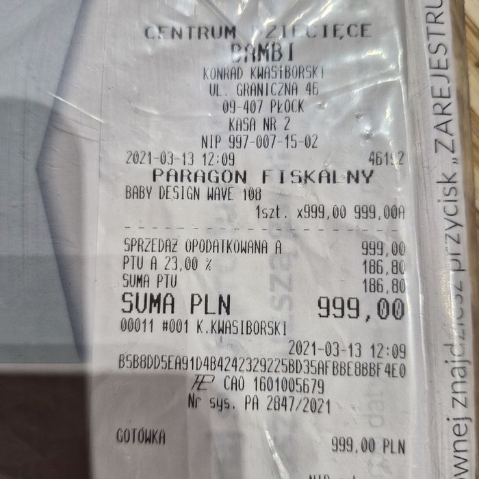 Wózek spacerówka babydesing Wave