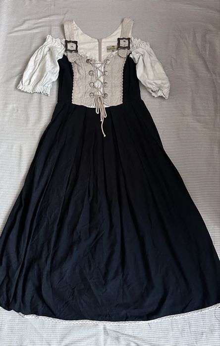 Дирндль баварська австрійска традиційна сукня 100% льон Wolprdinger