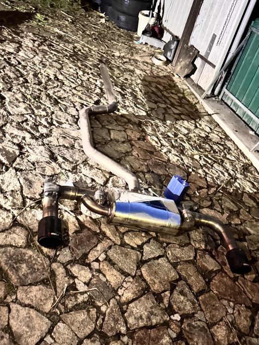 Linha de escape em inox de 70mm c/ sistema de panela com valvula