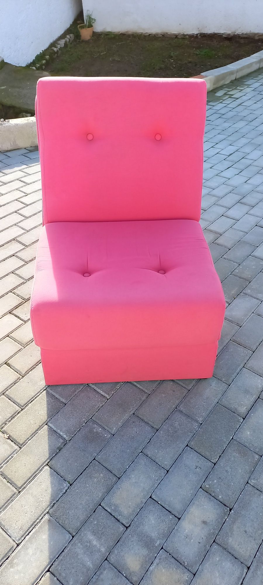 Sofa cambalhota cor de rosa