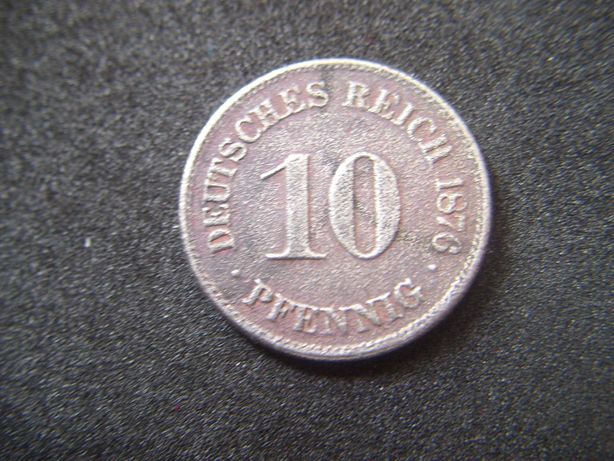 Stare monety 10 fenigów 1876 Niemcy