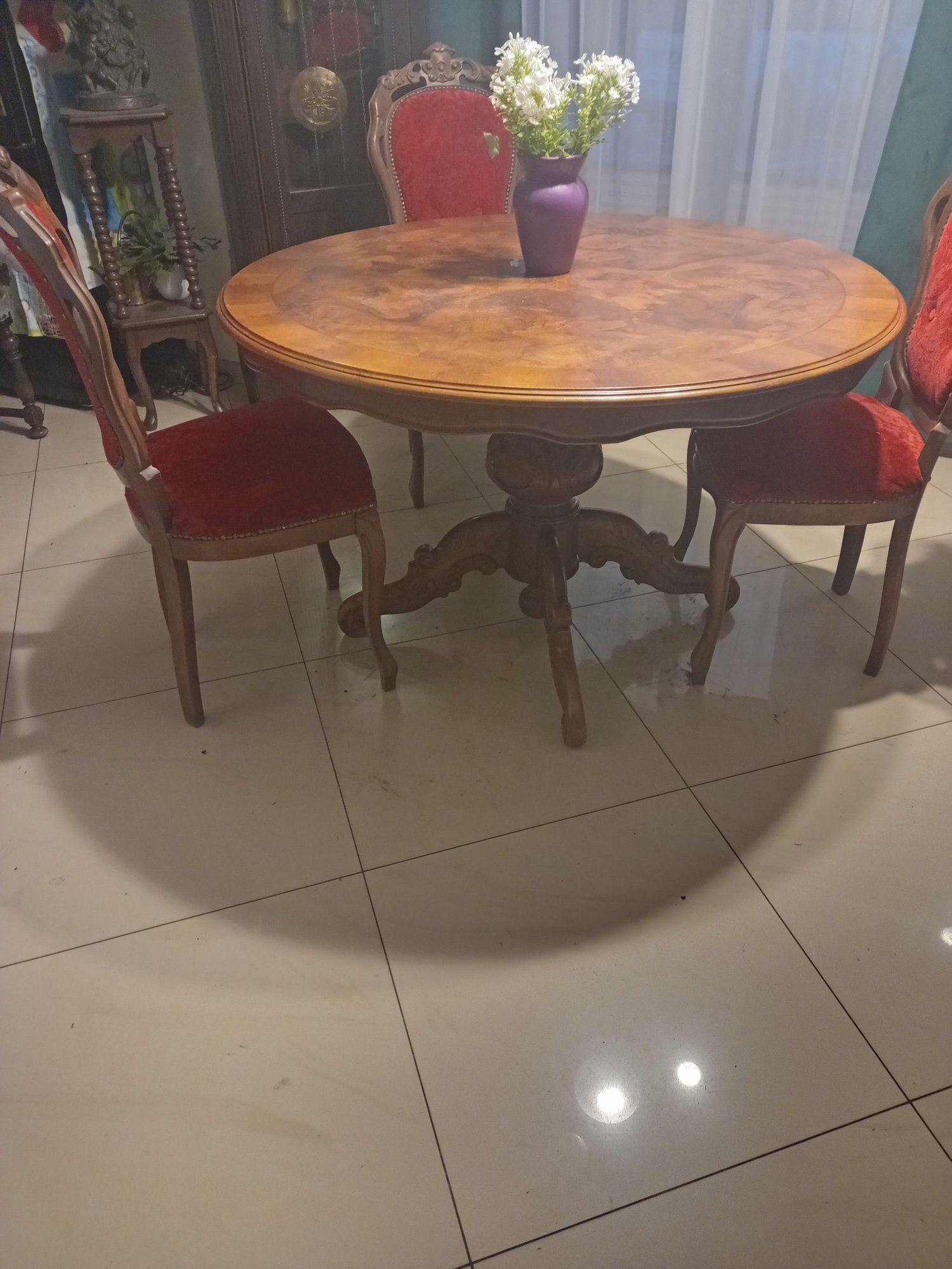Stół z krzesłami antyk okazja