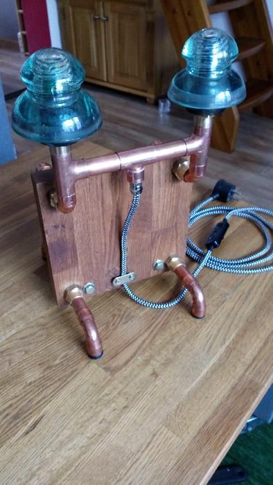 Lampa oscylometr, steampunk, loft design