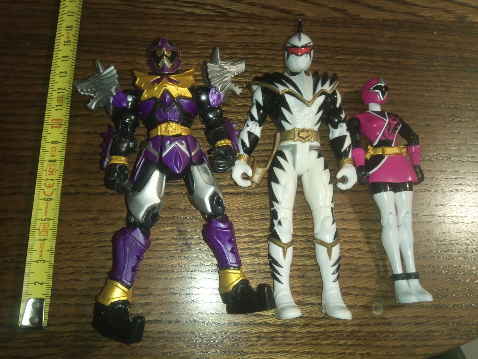 Figurki Power Rangers Bandami 3 sztuki kolekcja vintage
