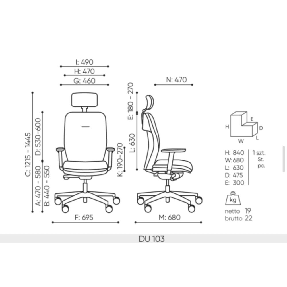 Fotel biurowy gamingowy ergonomiczny dual | DU 103 orange