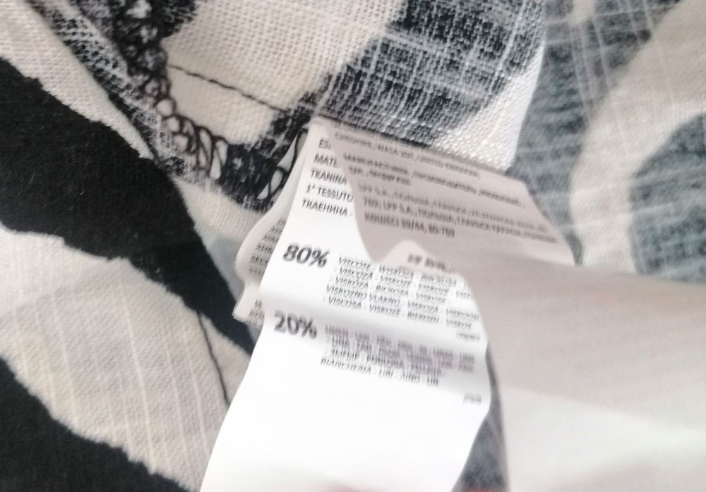 Sinsay spódnica mini zebra len 34 xs