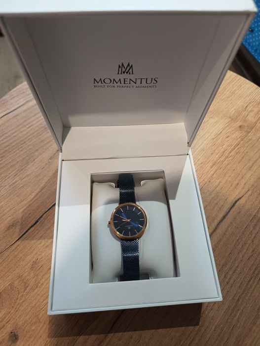 Momentus Damski Zegarek C090F107S8P Rose Gold/Granatowy,