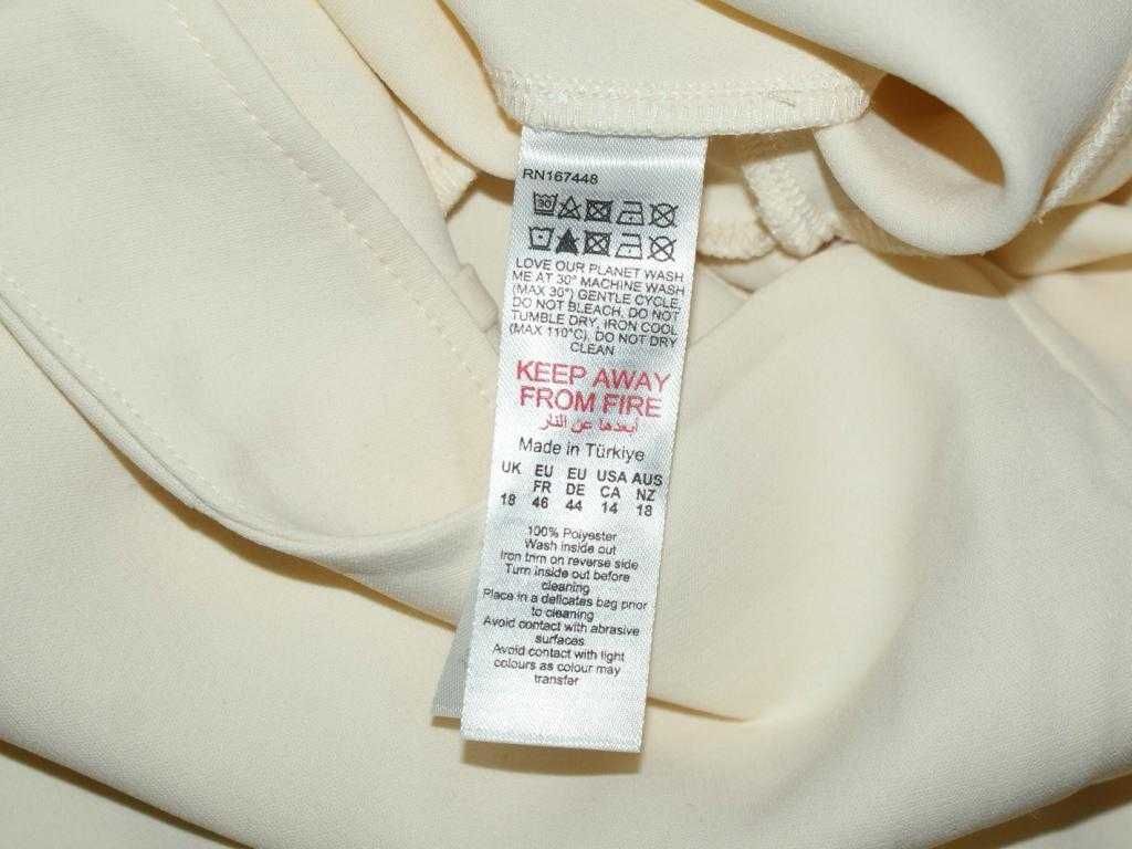 Warehouse ecru elegancja spodnie damskie proste 46
