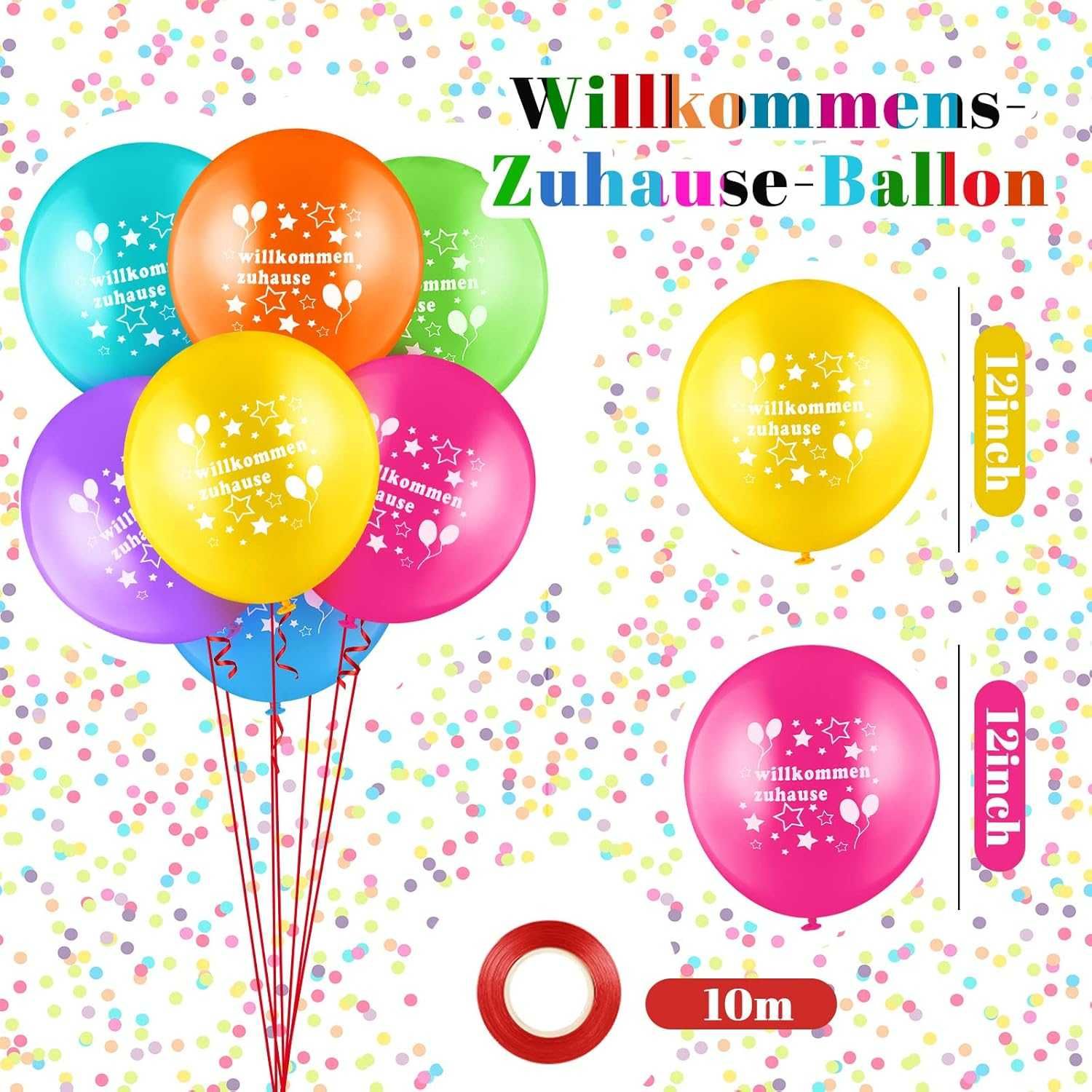 PILIN Zestaw uchwytów na balony wielokrotnego użytku, stojak na balony