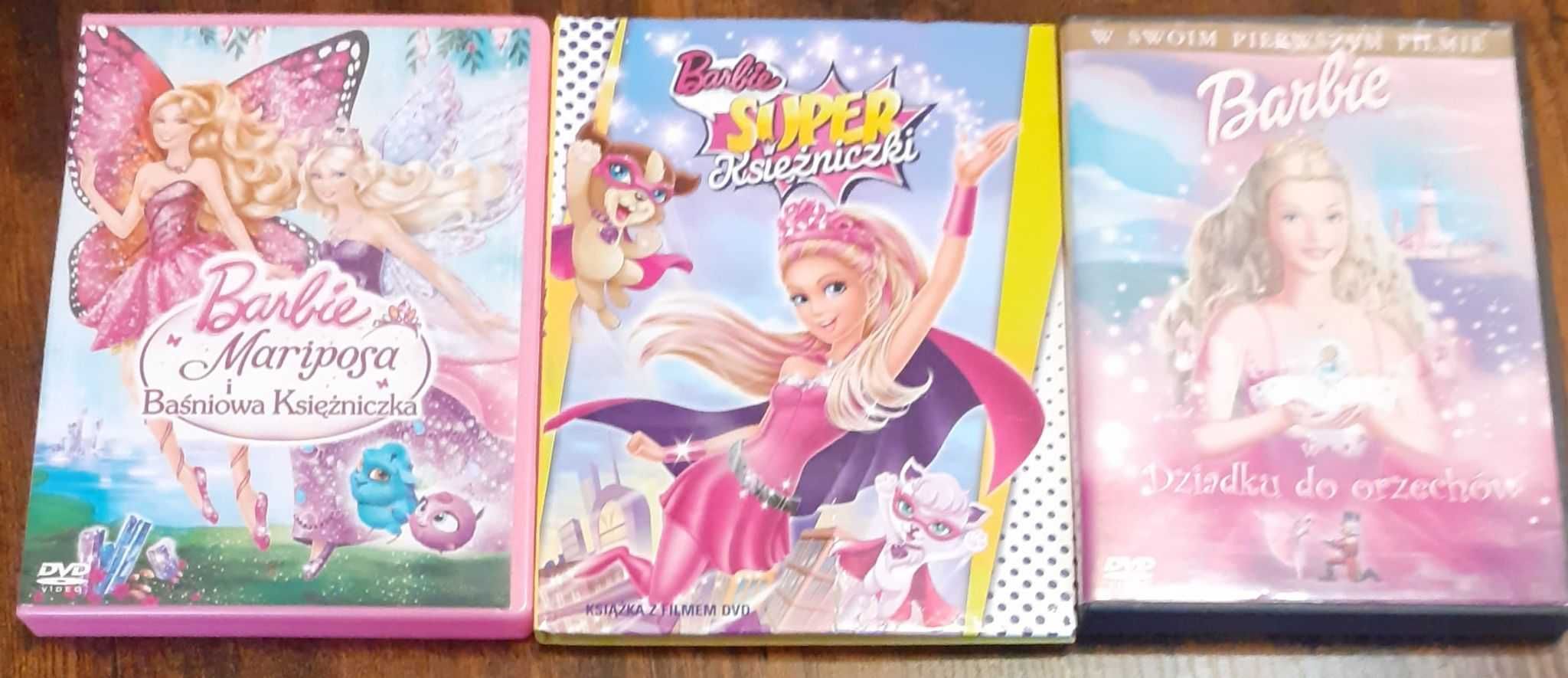 3 płyty DVD z przygodami Barbie