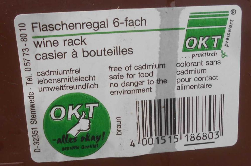 Stojak/półka modułowa na wino 11 x na 6 butelek= 66 , plastik