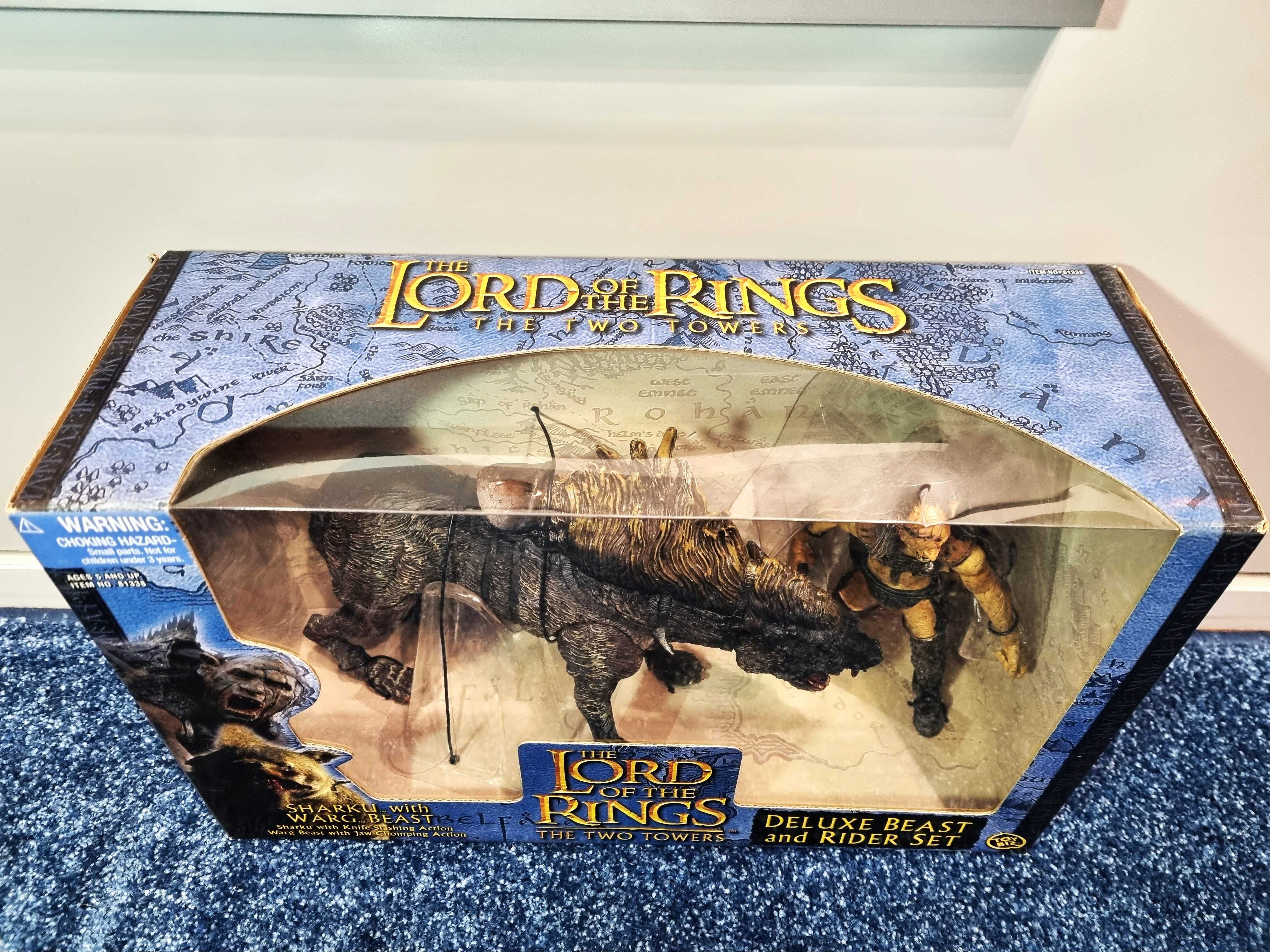 Władca Pierścieni Toy Biz Sharku & Warg Beast - Deluxe Set