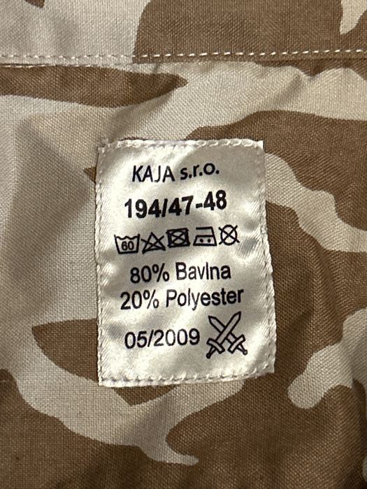 Camisa militar camo desert Czech Republic exército