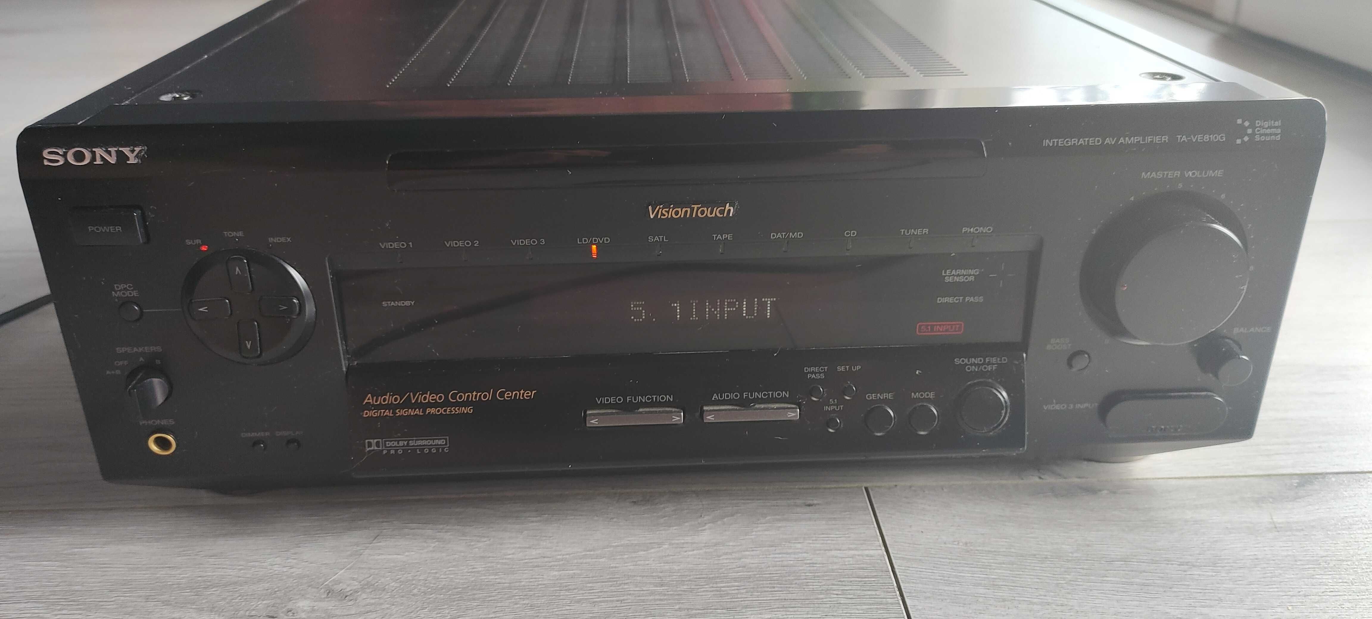Sony TA-VE810G wzmacniacz 5.1 - moc 5x100 W, DSP, Dolby Pro Logic