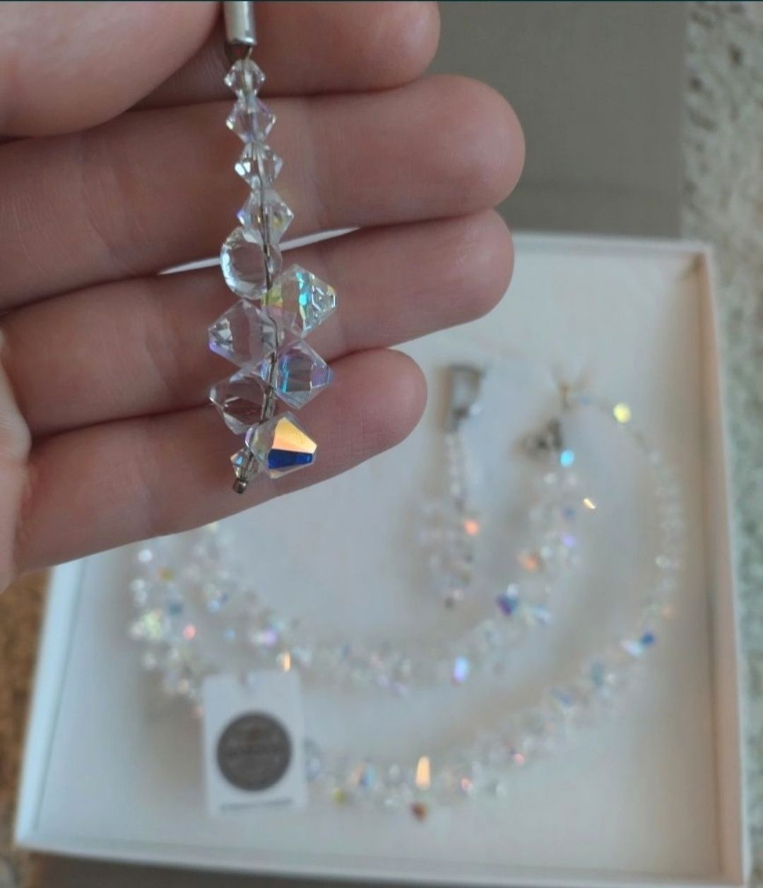 Biżuteria ślubna Spark silver jewelry Kryształki Swarovski Jak Nowa!!!
