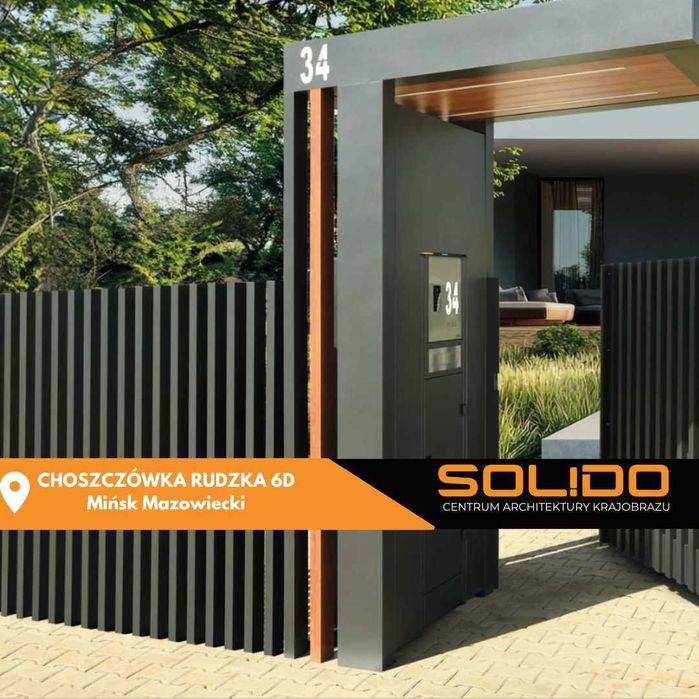 Przęsło grzebieniowe aluminiowe/ nowoczesne ogrodzenie pionowe