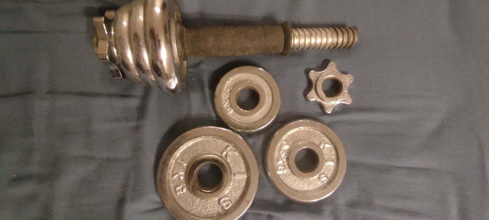 Conjunto de haltere e barras