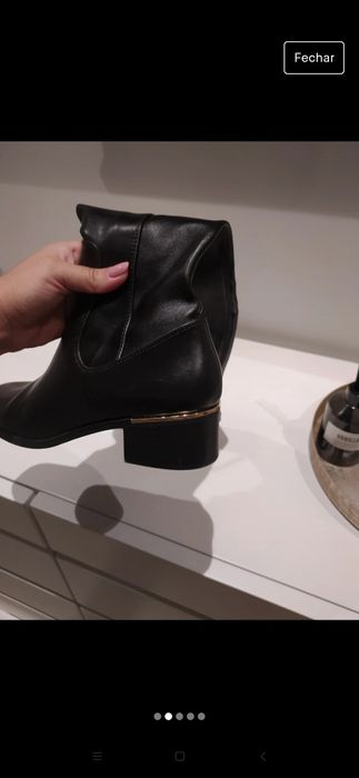 Botas pretas cano alto, usado uma vez