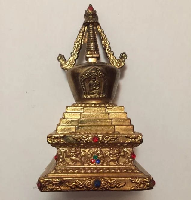 Буддійська ступа металева, висота 12 см