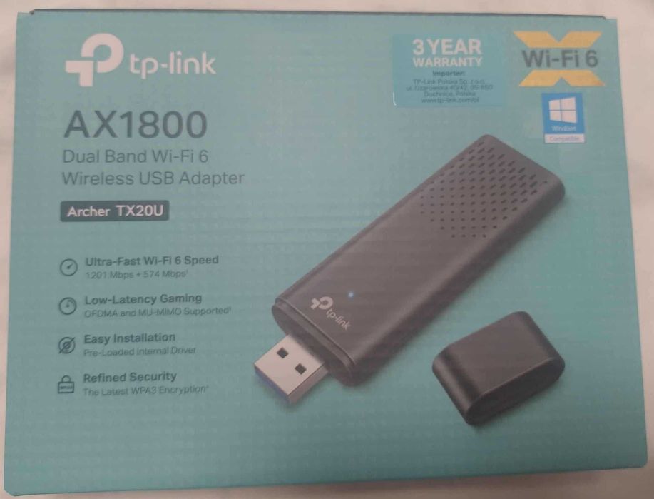 TP-Link Archer TX20U – karta sieciowa Wi-Fi 6 (AX1800)