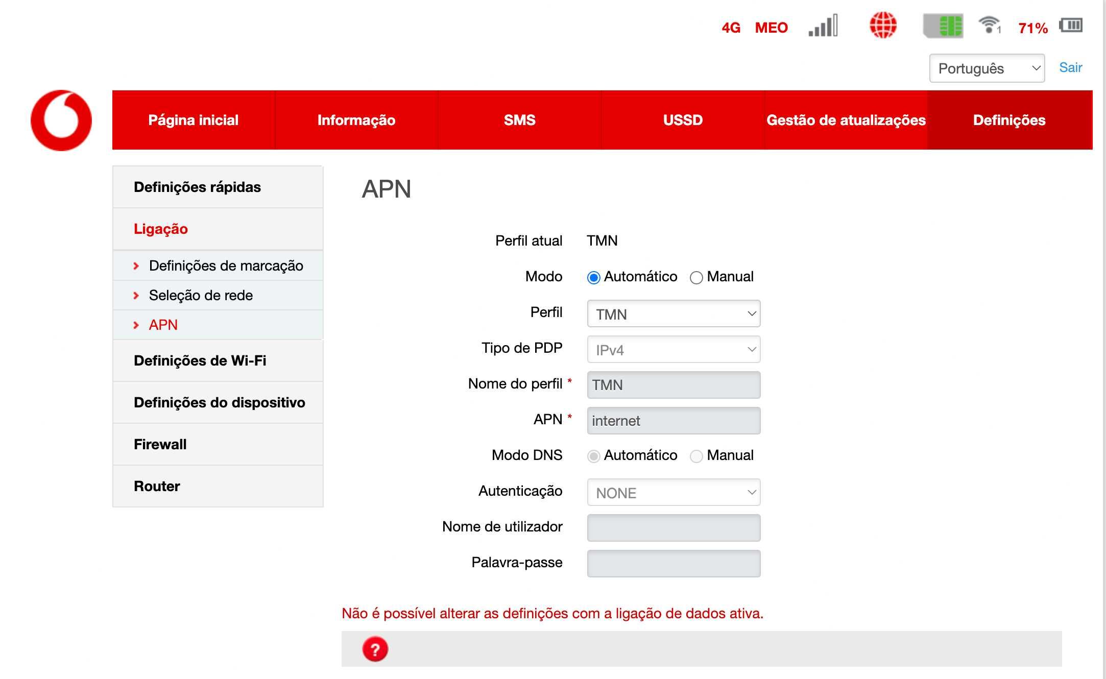 Hotspot 4G Desbloqueado (Vodafone, Meo, Nos, Uzo)