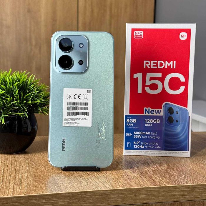 НОВИЙ Телефон Xiaomi Redmi 15C 4/128Gb NFC Green Купити Смартфон