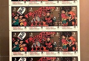 Folha miniatura selos Macau - Casamento Chinês - 1993