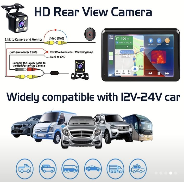 Nawigacja samochodowa CarPlay Android Auto kamera NOWA! SUPER PREZENT