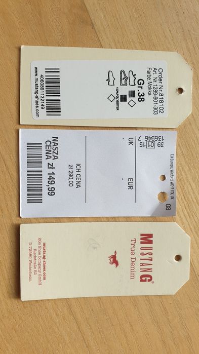 Sneakersy Mustang, botki, adidasy za kostkę, roz. 38