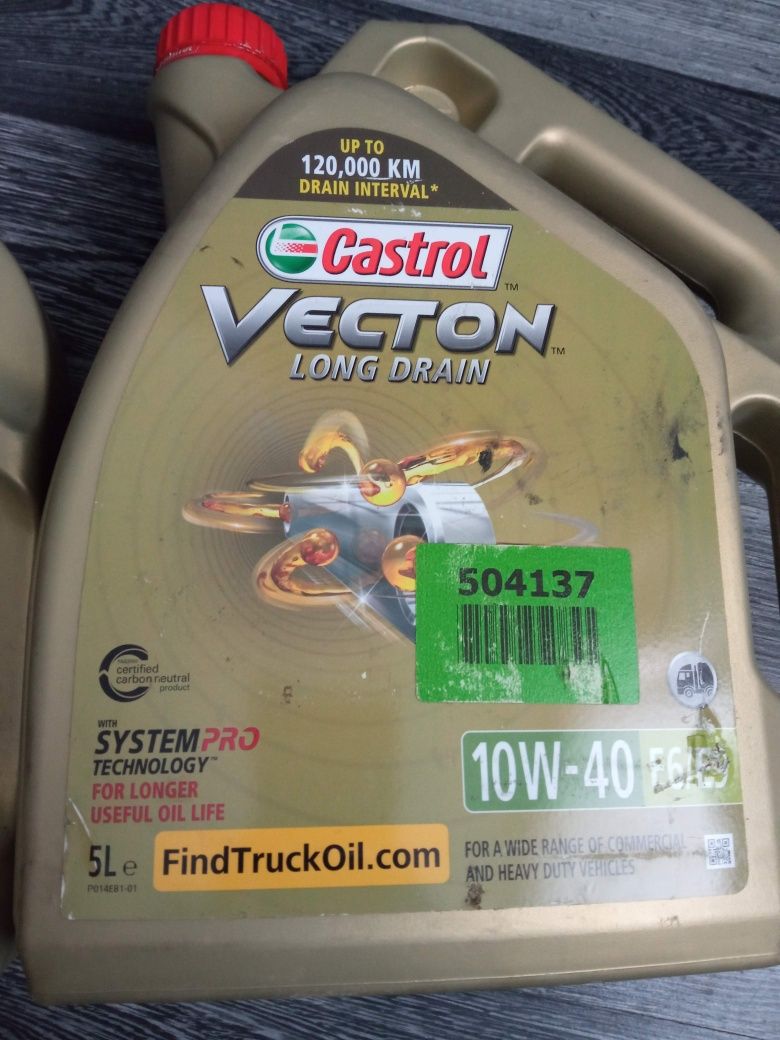 Синтетическое масло Castrol Vecton Long Drain 10W-40 Е6/Е9