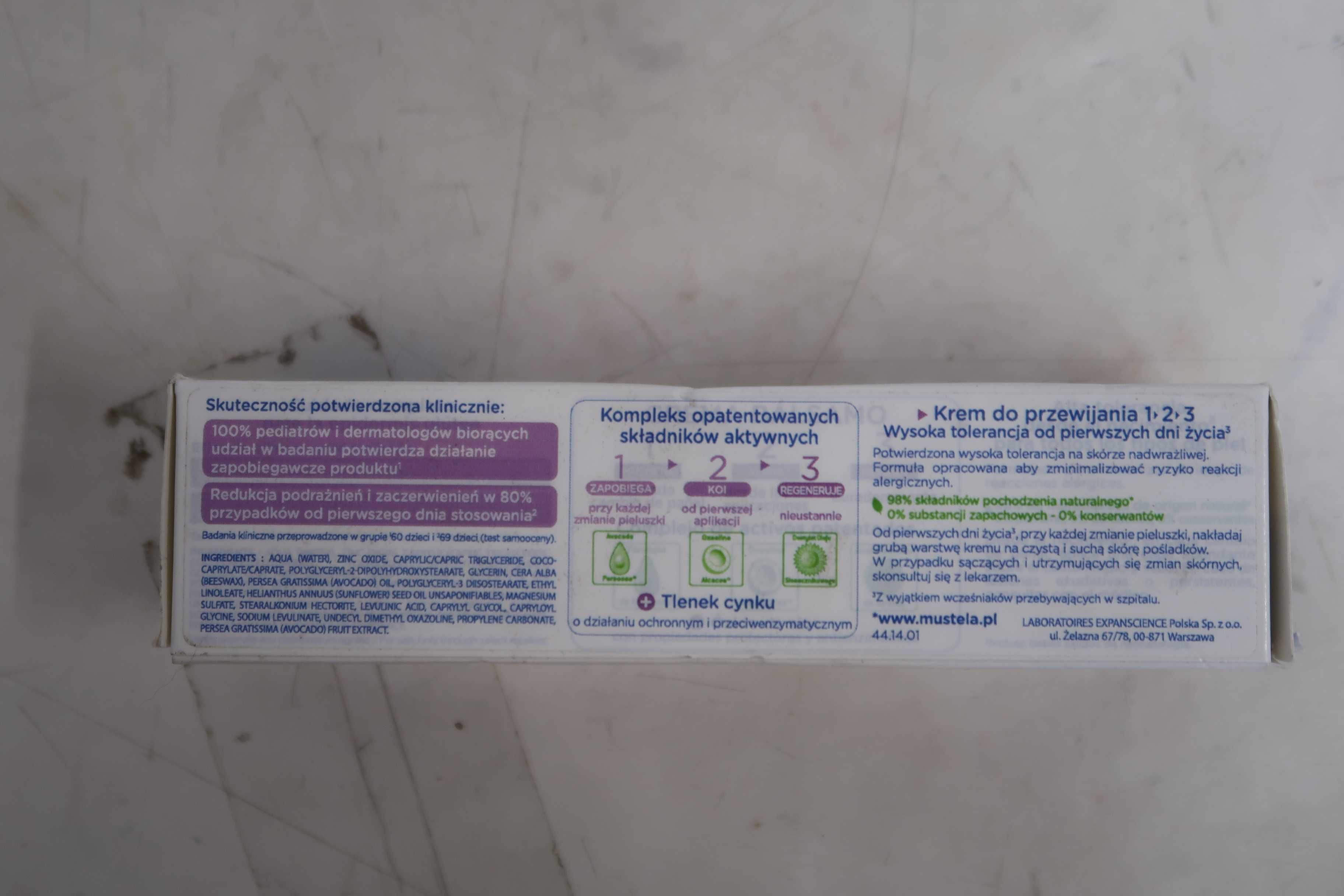 Mustela krem do przewijania na odparzenia 50 ml 7 sztuk