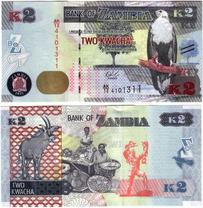 Zambia 2 kwacha 2012 P.56 UNC