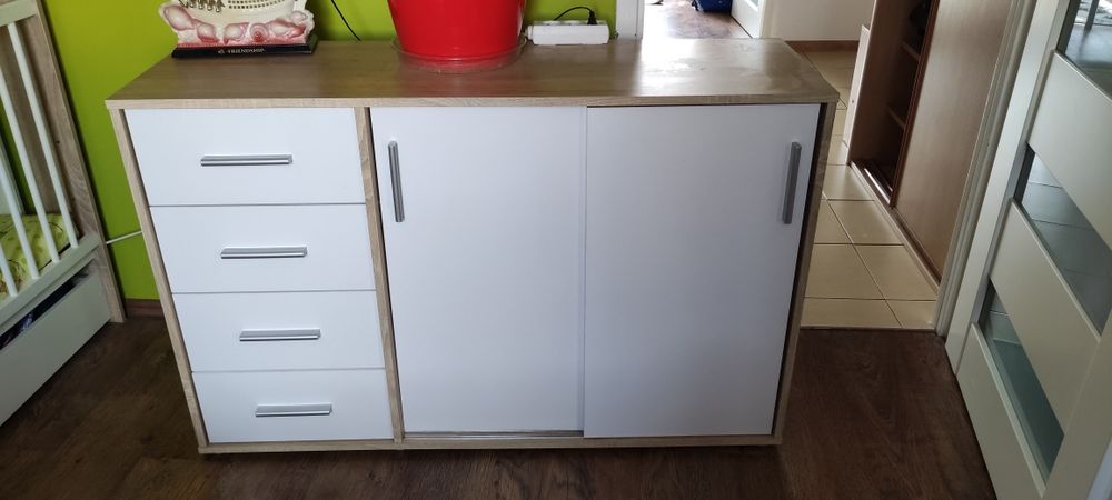 Zestaw łóżeczko dziecięce + komoda