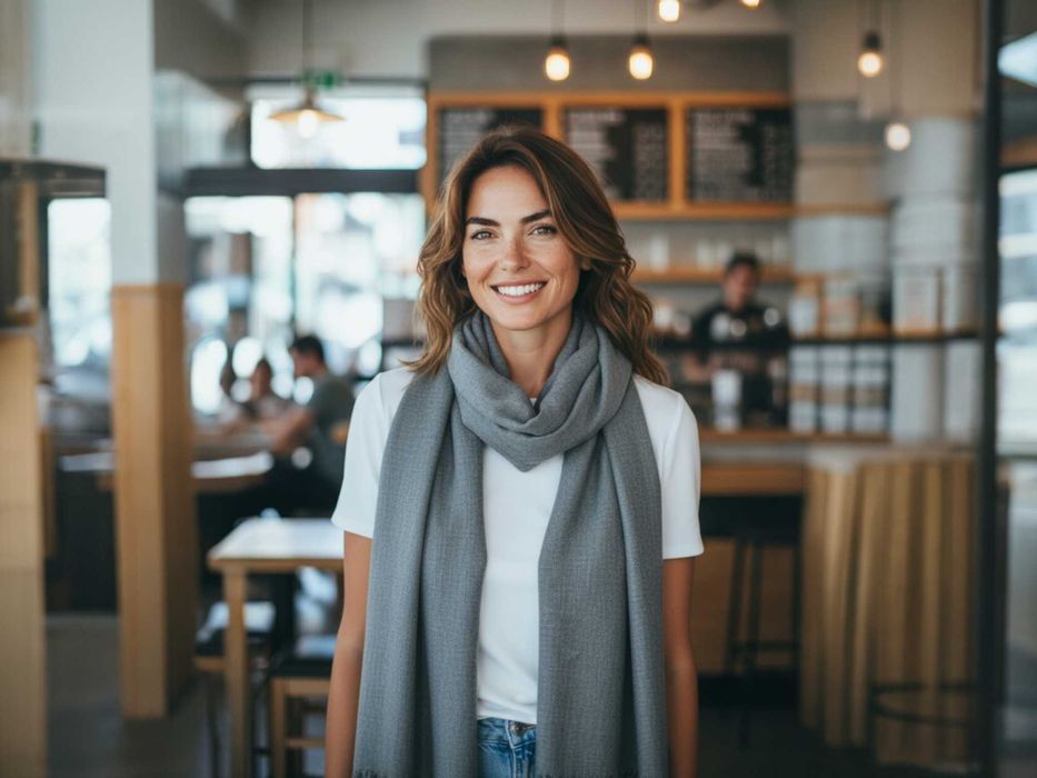 Теплый женский шарф.