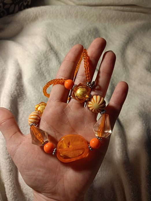 Pomarańczowy Naszyjnik, wisiorek, wisior