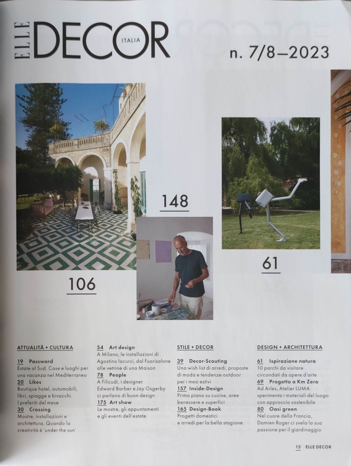 Magazyn Elle Decor edycja włoska 07-08/2023 wnętrza wystrój design dom