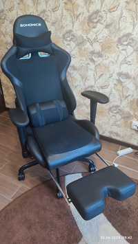 Геймерское игровое кресло с подставкой для ног Songmics