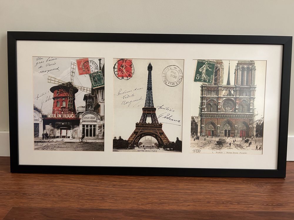 Quadro com imagens de Paris