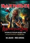 Três Bilhetes Iron Maiden Meo Arena 6 de julho