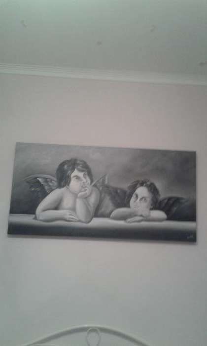 2 telas pintadas a mao